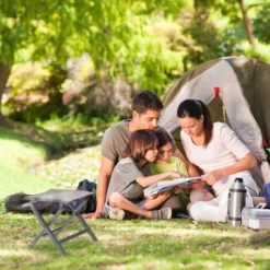 Relaxdays Tabouret Pliable Aluminium Pour Le Jardin Camping 40 Cm De Hauteur HxlxP: 41 X 48 X 41 Cm, Beige -Promos Verde Rêverie Boutique 61990578 3