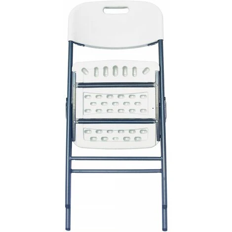Lot De 4 Chaises Pliantes Foldy - 46 X 52 X 86 Cm - Blanc 4 Lot De 4 Chaises Pliantes Foldy - 46 X 52 X 86 Cm - Blanc – Image 2