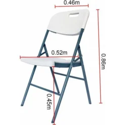 Lot De 4 Chaises Pliantes Foldy - 46 X 52 X 86 Cm - Blanc 7 Lot De 4 Chaises Pliantes Foldy - 46 X 52 X 86 Cm - Blanc -Promos Verde Rêverie Boutique 62158078 3