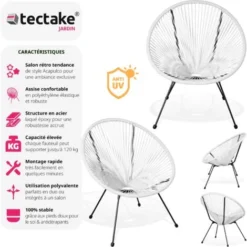 Lot De 2 Chaises De Jardin Santana - Lot De 2 Fauteuils De Jardin, Fauteuils Exterieur, Chaises Exterieur 8 Lot De 2 Chaises De Jardin Santana - Lot De 2 Fauteuils De Jardin, Fauteuils Exterieur, Chaises Exterieur -Promos Verde Rêverie Boutique 62478884 2