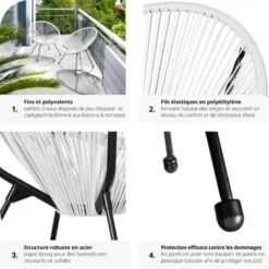 Lot De 2 Chaises De Jardin Santana - Lot De 2 Fauteuils De Jardin, Fauteuils Exterieur, Chaises Exterieur 11 Lot De 2 Chaises De Jardin Santana - Lot De 2 Fauteuils De Jardin, Fauteuils Exterieur, Chaises Exterieur -Promos Verde Rêverie Boutique 62478884 5