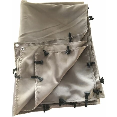 Toile Pour Pergola Murale 3 × 2,5m NICE Taupe 3 Toile Pour Pergola Murale 3 × 2,5m NICE Taupe