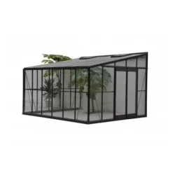 Serre En Verre Trempé 4 Mm JARDIN D'HIVER + Base - 11,5 M²