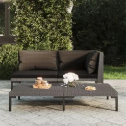 Table Basse De Jardin Gris Foncé Résine Tressée Demi-ronde VidaXL 8 Table Basse De Jardin Gris Foncé Résine Tressée Demi-ronde VidaXL -Promos Verde Rêverie Boutique 63954060 2