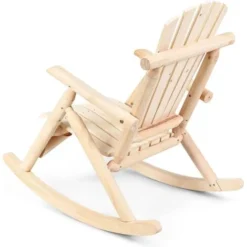 RELAX4LIFE Fauteuil à Bascule En Bois Massif Avec Siège Incurvé Et Pieds En Arc, Chaise à Bascule Avec Dossier Et Accoudoirs Confortables, Fauteuil Relax, Capacité Max 150 KG, Pour Jardin/Balcon 9 RELAX4LIFE Fauteuil à Bascule En Bois Massif Avec Siège Incurvé Et Pieds En Arc, Chaise à Bascule Avec Dossier Et Accoudoirs Confortables, Fauteuil Relax, Capacité Max 150 KG, Pour Jardin/Balcon -Promos Verde Rêverie Boutique 64129534 3