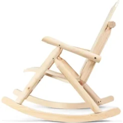 RELAX4LIFE Fauteuil à Bascule En Bois Massif Avec Siège Incurvé Et Pieds En Arc, Chaise à Bascule Avec Dossier Et Accoudoirs Confortables, Fauteuil Relax, Capacité Max 150 KG, Pour Jardin/Balcon 10 RELAX4LIFE Fauteuil à Bascule En Bois Massif Avec Siège Incurvé Et Pieds En Arc, Chaise à Bascule Avec Dossier Et Accoudoirs Confortables, Fauteuil Relax, Capacité Max 150 KG, Pour Jardin/Balcon -Promos Verde Rêverie Boutique 64129534 4