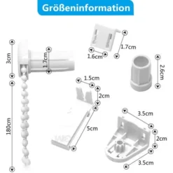 Lot De 2 Support De Store Enrouleur Fenetre 17 Mm Pieces De Rechange Kit De Fixations Pour Store Enrouleur Double Pour Store Enrouleur Occultant, Store Enrouleur Lateral, Store Enrouleur Double -Promos Verde Rêverie Boutique 64530296 3