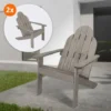 2x Chaise Lounge De Jardin Gris En Bois Massif Adirondack 92,5 X 69,5 X 89 Cm 1 2x Chaise Lounge De Jardin Gris En Bois Massif Adirondack 92,5 X 69,5 X 89 Cm -Promos Verde Rêverie Boutique 64563663 1