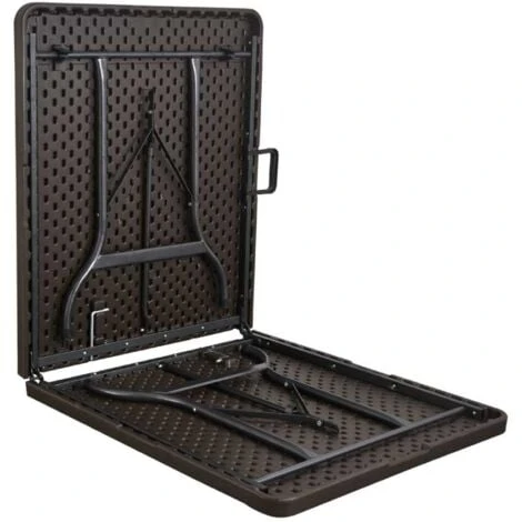 Table De Jardin Pliante 8 Personnes 180 Cm, Imitation Bois 4 Table De Jardin Pliante 8 Personnes 180 Cm, Imitation Bois – Image 2