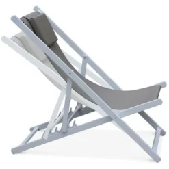 Lot De 2 Bains De Soleil - Gaia Taupe - En Aluminium Blanc Et Textilene Taupe Avec Coussin Repose Tête. Chilienne 9 Lot De 2 Bains De Soleil - Gaia Taupe - En Aluminium Blanc Et Textilene Taupe Avec Coussin Repose Tête. Chilienne -Promos Verde Rêverie Boutique 6504029 3