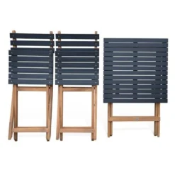 Table De Jardin Bistrot En Bois 60x60cm - Barcelona Bois / Noir - Pliante Bicolore Carrée En Acacia Avec 2 Chaises Pliables 11 Table De Jardin Bistrot En Bois 60x60cm - Barcelona Bois / Noir - Pliante Bicolore Carrée En Acacia Avec 2 Chaises Pliables -Promos Verde Rêverie Boutique 6595588 5