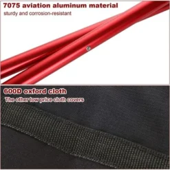 2Pcs Red Portable Folding Stool With 2xStorage Bags,Camping Stool, Aluminium Seat Outdoor Collapsible Camp Stool With Oxford Small Stool Lightweight Camping Accessories For Picnic, BBQ, Hiking -Promos Verde Rêverie Boutique 66352970 4