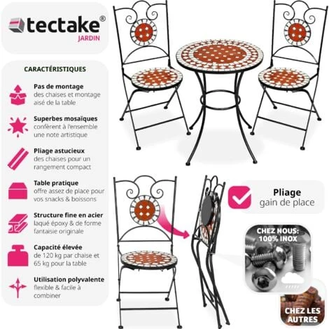 Ensemble Table Et Chaises De Jardin - Meuble De Jardin, Mobilier De Jardin, Salon De Jardin 4 Ensemble Table Et Chaises De Jardin - Meuble De Jardin, Mobilier De Jardin, Salon De Jardin – Image 2