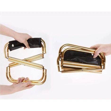 Golden Mini Chaise Pliante Portable Avec Sac, Tabouret Pliant Compact Ultraléger En Aluminium Avec Sac De Transport Pour Jardin, Plage, Pêche, Randonnée, Camping, Pique-Nique Voyage 6 Golden Mini Chaise Pliante Portable Avec Sac, Tabouret Pliant Compact Ultraléger En Aluminium Avec Sac De Transport Pour Jardin, Plage, Pêche, Randonnée, Camping, Pique-Nique Voyage – Image 4