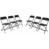 Chaises De Réception Pliantes – Fiesta – 6 Chaises D'appoint En Plastique Gris Foncé Et Métal