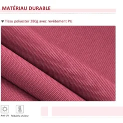 OUTSUNNY Store Banne Manuel Rétractable Aluminium Polyester Imperméabilisé 3L X 2,5l M Rouge Bordeaux 10 OUTSUNNY Store Banne Manuel Rétractable Aluminium Polyester Imperméabilisé 3L X 2,5l M Rouge Bordeaux -Promos Verde Rêverie Boutique 6812152 4