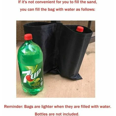 Sac De Lestage Robuste De Qualité Industrielle Avec Coutures Doubles Pour Auvent De Tente Dépliable Noir 6 Sac De Lestage Robuste De Qualité Industrielle Avec Coutures Doubles Pour Auvent De Tente Dépliable Noir – Image 4