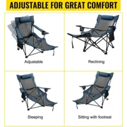 VEVOR Chaise Longue De Camping Pliante Pêche -Promos Verde Rêverie Boutique 69342547 4