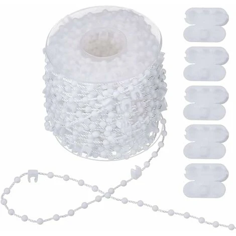 Chaîne De Store Vertical De 20 M - Accessoires De Store Vertical Et 5 Connecteurs De Cordon De Store - Chaîne De Fond De Store Vertical Pour Lattes De 89 Mm Ephé 3 Chaîne De Store Vertical De 20 M - Accessoires De Store Vertical Et 5 Connecteurs De Cordon De Store - Chaîne De Fond De Store Vertical Pour Lattes De 89 Mm Ephé