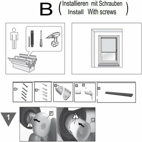 Fixations De Store Enrouleur - Supports De 25 Mm Pour Réparation De Stores Roulants - Kit De Réparation - Accessoires Pour Réparation De Rideaux Avec Chaîne Perlée Et Vis Pour Fenêtres,Superma 6 Fixations De Store Enrouleur - Supports De 25 Mm Pour Réparation De Stores Roulants - Kit De Réparation - Accessoires Pour Réparation De Rideaux Avec Chaîne Perlée Et Vis Pour Fenêtres,Superma – Image 4