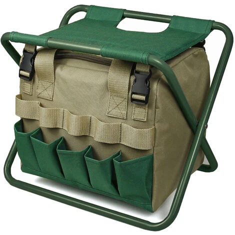 ELLE Tabouret à Outils De Jardinage, Tabouret à Outils De Jardinage Pliant Avec Sac De Rangement Amovible, Cadeau De Jardinier 4 ELLE Tabouret à Outils De Jardinage, Tabouret à Outils De Jardinage Pliant Avec Sac De Rangement Amovible, Cadeau De Jardinier – Image 2