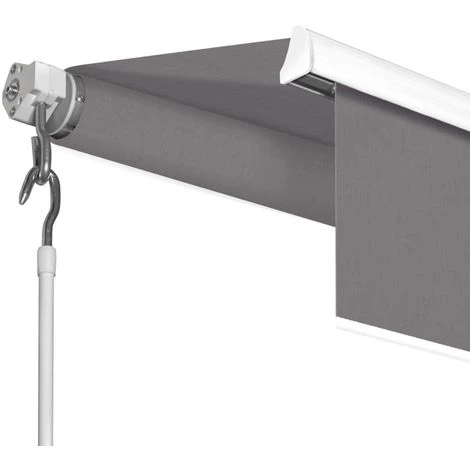 Store Banne Manuel 2,95x2 M Gris Anthracite 6 Store Banne Manuel 2,95x2 M Gris Anthracite – Image 4