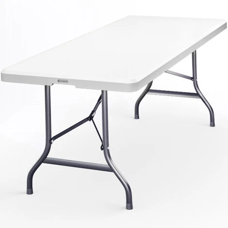 CASARIA® Table De Camping Pliante En Plastique 183x76x74cm Table De Jardin Pique Nique 8 Personnes Intérieur Extérieur 4 CASARIA® Table De Camping Pliante En Plastique 183x76x74cm Table De Jardin Pique Nique 8 Personnes Intérieur Extérieur – Image 2