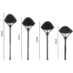 GP Tabouret Portable Avec Réglage De La Hauteur Sur 4 Positions, Assise Pliable, Chaise De Pêche D'extérieur, Noir 11 GP Tabouret Portable Avec Réglage De La Hauteur Sur 4 Positions, Assise Pliable, Chaise De Pêche D'extérieur, Noir -Promos Verde Rêverie Boutique 70542725 5