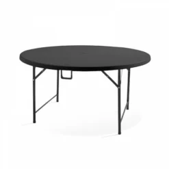 Table Pliante Ronde 8 Personnes Noire REKKEM -Promos Verde Rêverie Boutique 71909967 3