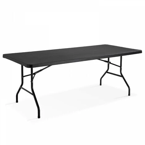 Table De Réception Noire Avec Pieds Pliants 3 Table De Réception Noire Avec Pieds Pliants
