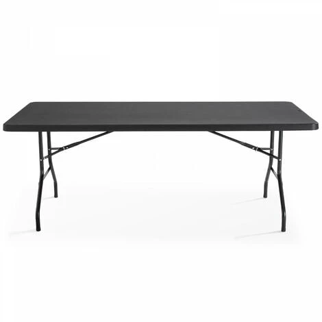 Table De Réception Noire Avec Pieds Pliants 4 Table De Réception Noire Avec Pieds Pliants – Image 2