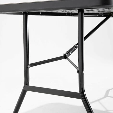 Table De Réception Noire Avec Pieds Pliants 6 Table De Réception Noire Avec Pieds Pliants – Image 4