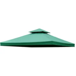 HOMCOM Toile De Rechange Pour Pavillon Tonnelle Tente 3 X 3 M Vert Foncé