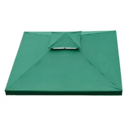 HOMCOM Toile De Rechange Pour Pavillon Tonnelle Tente 3 X 3 M Vert Foncé -Promos Verde Rêverie Boutique 723660 5