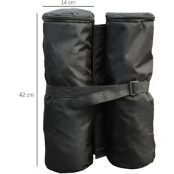 HOMCOM Lot 4 Sacs De Lestage De Fixation Pour Tonnelle Parasol Pavillon Volume Max. 15kg Noir 9 HOMCOM Lot 4 Sacs De Lestage De Fixation Pour Tonnelle Parasol Pavillon Volume Max. 15kg Noir -Promos Verde Rêverie Boutique 723811 3