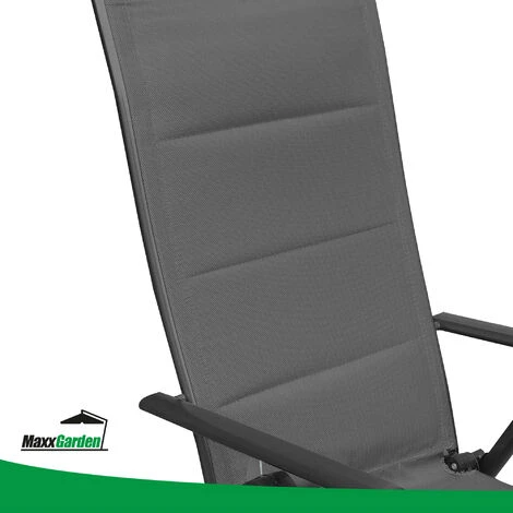 Chaise De Jardin Exterieur - Chaise De Camping - Pliante - 7 Positions - Noir - MaxxGarden 4 Chaise De Jardin Exterieur - Chaise De Camping - Pliante - 7 Positions - Noir - MaxxGarden – Image 2