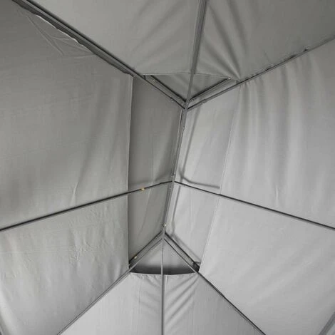 Pavillon De Jardin 3x4m - Pavillon Pergola En Métal Avec Auvents Latéraux - Gris - MaxxGarden 5 Pavillon De Jardin 3x4m - Pavillon Pergola En Métal Avec Auvents Latéraux - Gris - MaxxGarden – Image 3