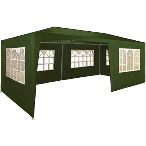 Tente De Réception 3x6m - 18m² - Protection UV - Tonnelle De Jardin Avec Panneaux Latéraux - Fenêtres Hydrofuges - Vert - MaxxGarden 3 Tente De Réception 3x6m - 18m² - Protection UV - Tonnelle De Jardin Avec Panneaux Latéraux - Fenêtres Hydrofuges - Vert - MaxxGarden