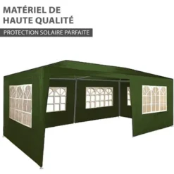 Tente De Réception 3x6m - 18m² - Protection UV - Tonnelle De Jardin Avec Panneaux Latéraux - Fenêtres Hydrofuges - Vert - MaxxGarden 9 Tente De Réception 3x6m - 18m² - Protection UV - Tonnelle De Jardin Avec Panneaux Latéraux - Fenêtres Hydrofuges - Vert - MaxxGarden -Promos Verde Rêverie Boutique 72492883 3