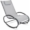 Rocking Chair De Jardin - Fauteuil à Bascule - En Aluminium Et Textilène - Gris - MaxxGarden 2 Rocking Chair De Jardin - Fauteuil à Bascule - En Aluminium Et Textilène - Gris - MaxxGarden -Promos Verde Rêverie Boutique 72492994 1