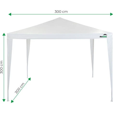 Tonnelle De Jardin 3x3m - 9m² - Protection UV 50+ - Structure En Acier - Blanc - MaxxGarden 5 Tonnelle De Jardin 3x3m - 9m² - Protection UV 50+ - Structure En Acier - Blanc - MaxxGarden – Image 3