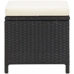 Lot De 4 Tabourets De Jardin | Chaises De Jardin Avec Coussins Résine Tressée Noir 14143 10 Lot De 4 Tabourets De Jardin | Chaises De Jardin Avec Coussins Résine Tressée Noir 14143 -Promos Verde Rêverie Boutique 73764880 4