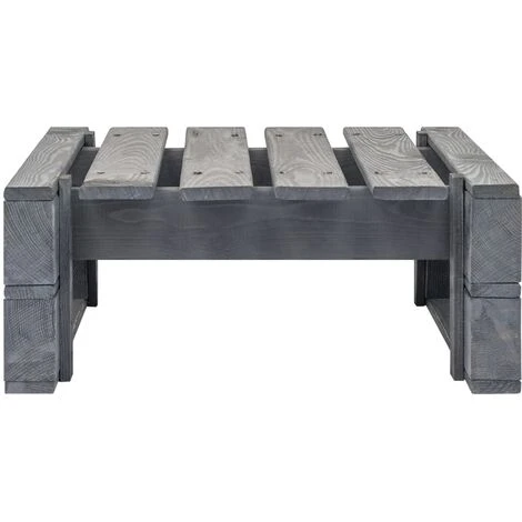 Repose-pied Palette De Jardin Bois Gris 4 Repose-pied Palette De Jardin Bois Gris – Image 2