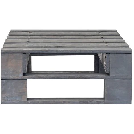 Repose-pied Palette De Jardin Bois Gris 5 Repose-pied Palette De Jardin Bois Gris – Image 3