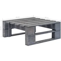 Repose-pied Palette De Jardin Bois Gris 11 Repose-pied Palette De Jardin Bois Gris -Promos Verde Rêverie Boutique 73771814 5