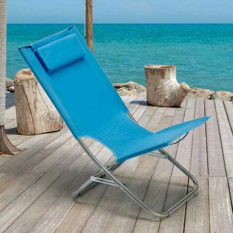 Chaise Longue De Plage Jardin Et Camping En Acier Avec Coussin Rodeo Lux 5 Chaise Longue De Plage Jardin Et Camping En Acier Avec Coussin Rodeo Lux – Image 3