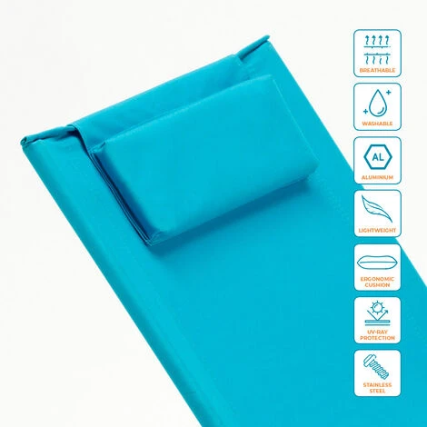 Chaise Longue De Plage Jardin Et Camping En Acier Avec Coussin Rodeo Lux 6 Chaise Longue De Plage Jardin Et Camping En Acier Avec Coussin Rodeo Lux – Image 4