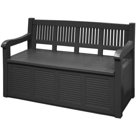 Banc Coffre De Jardin Gris En Plastique 3 Banc Coffre De Jardin Gris En Plastique
