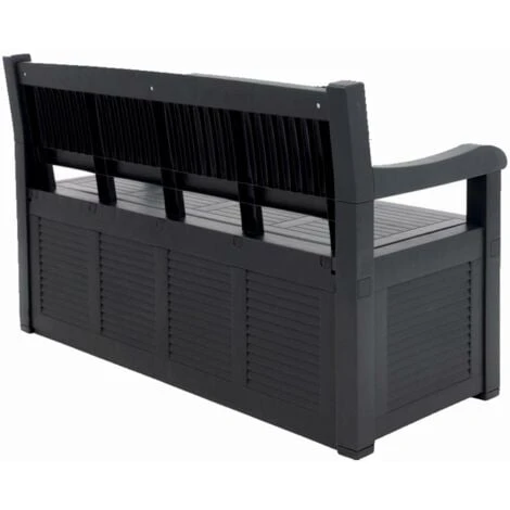 Banc Coffre De Jardin Gris En Plastique 5 Banc Coffre De Jardin Gris En Plastique – Image 3