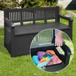 Banc Coffre De Jardin Gris En Plastique 10 Banc Coffre De Jardin Gris En Plastique -Promos Verde Rêverie Boutique 7480973 4